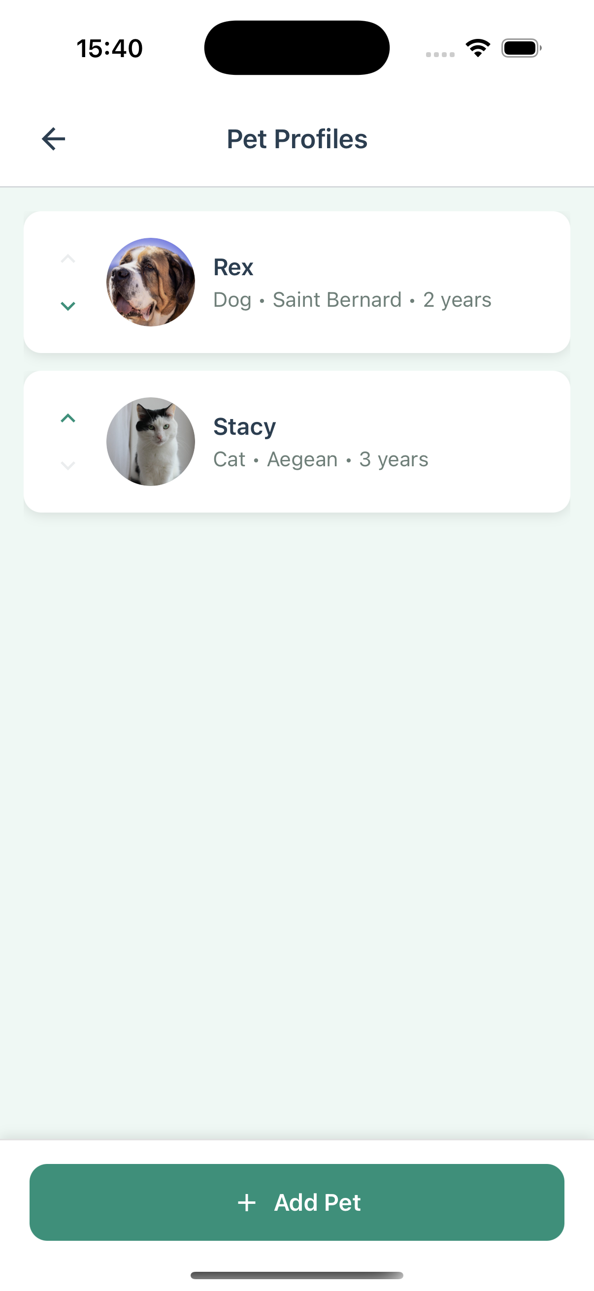 PetGoLife pet profiles for multiple pets